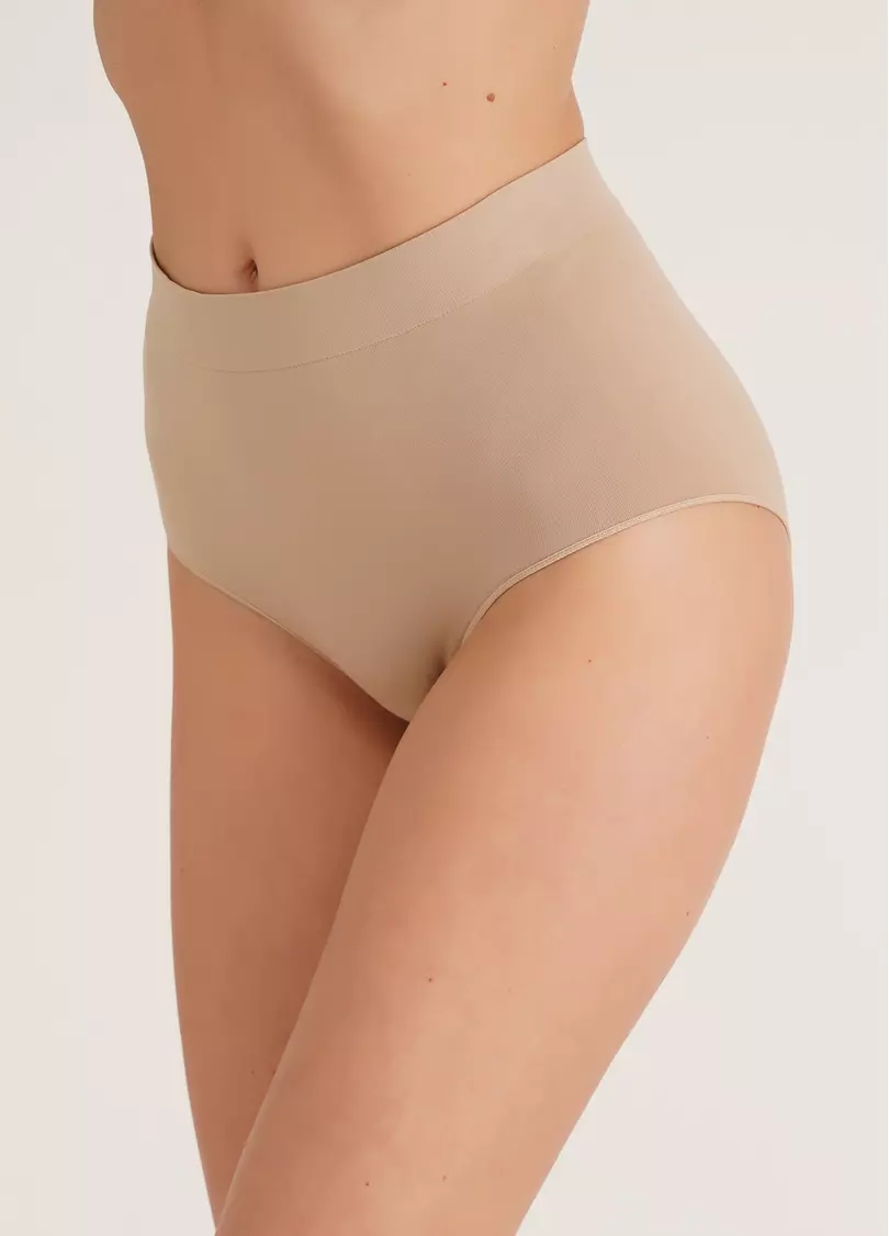 Безшовні труси бріфи MIDI BRIEFS (бежевий)