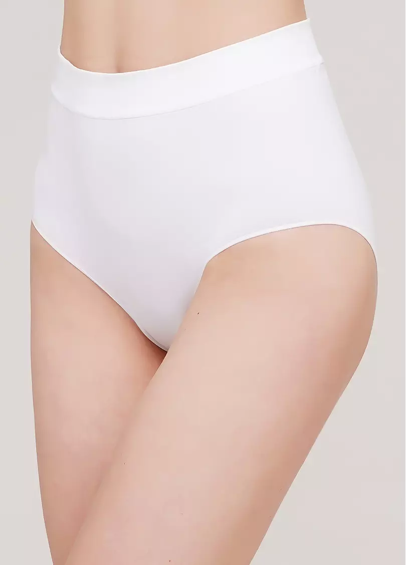 Бесшовные трусы брифы MIDI BRIEFS (белый)