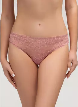 Трусики бразиліана з мережива та сітки MUSE 2202/32 ash pink (рожевий)