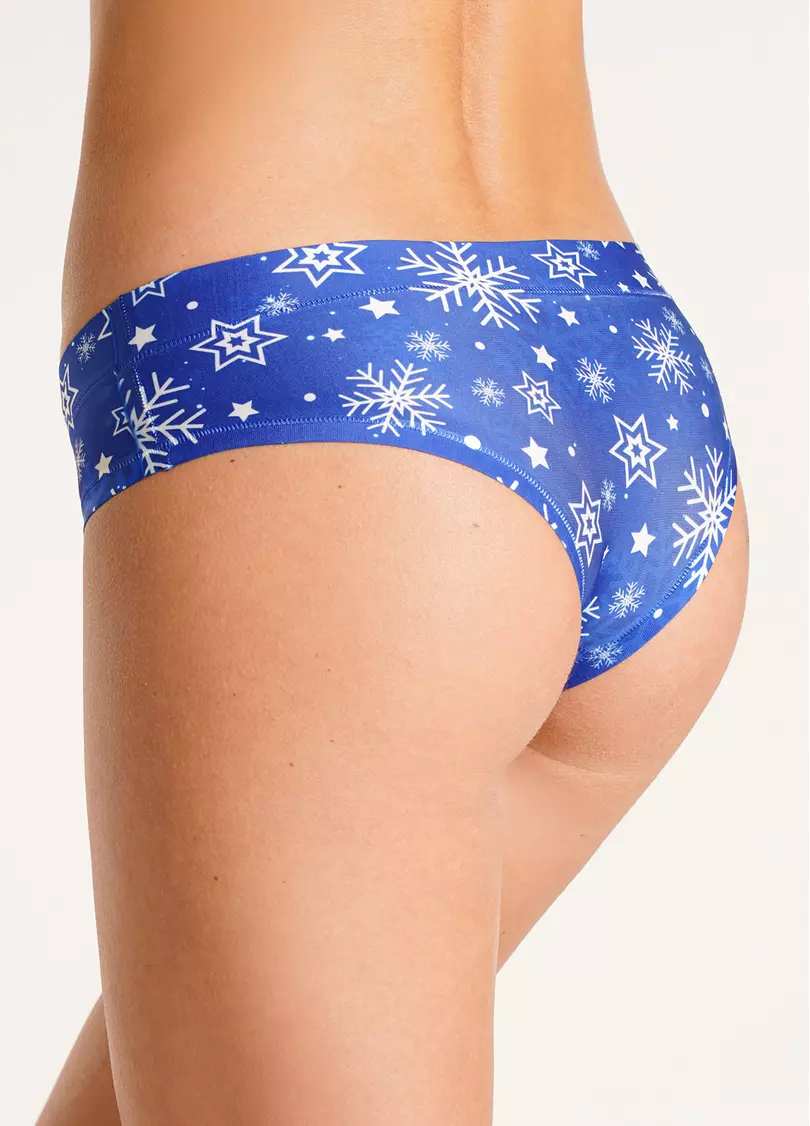 Трусики слипы со снежинками New Year's fair 2301/20 blue snowflakes (синий)