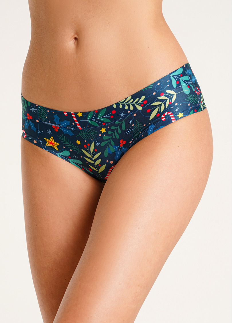 Трусики сліпи з різдвяним принтом New Year's fair 2301/20 fair (зелений)