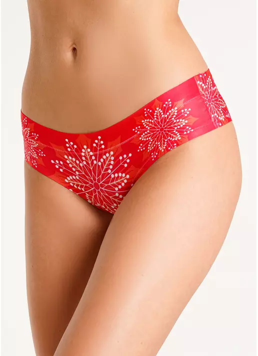 Трусики слипы со снежинками New Year's fair 2301/20 red snowflakes (красный)