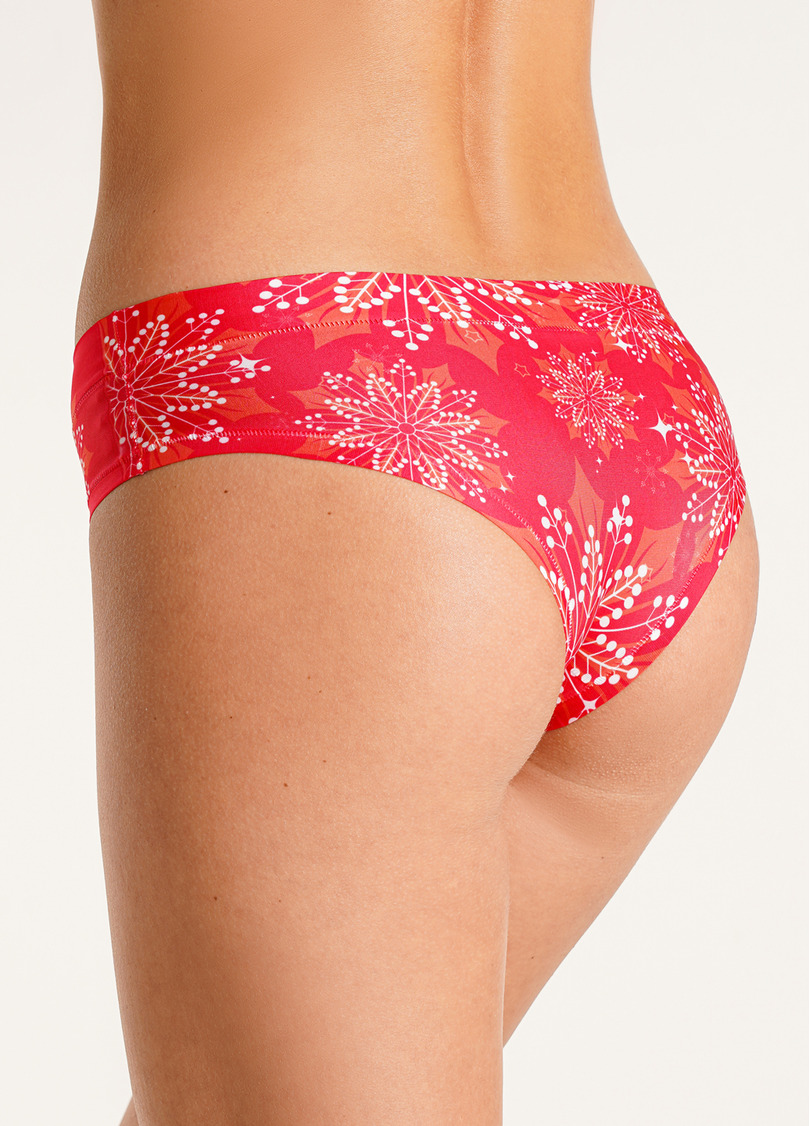 Трусики сліпи з сніжинками New Year's fair 2301/20 red snowflakes (червоний)