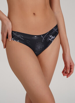 Трусики стринги с рисунком тату Nude tattoo 2102/20 black tattoo (черный)