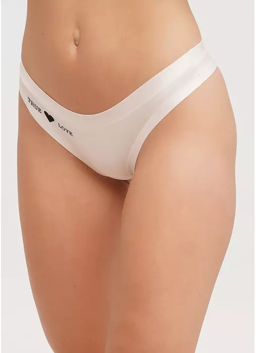 Трусики стринги с рисунком тату Nude tattoo 2102/20 heart (бежевый)