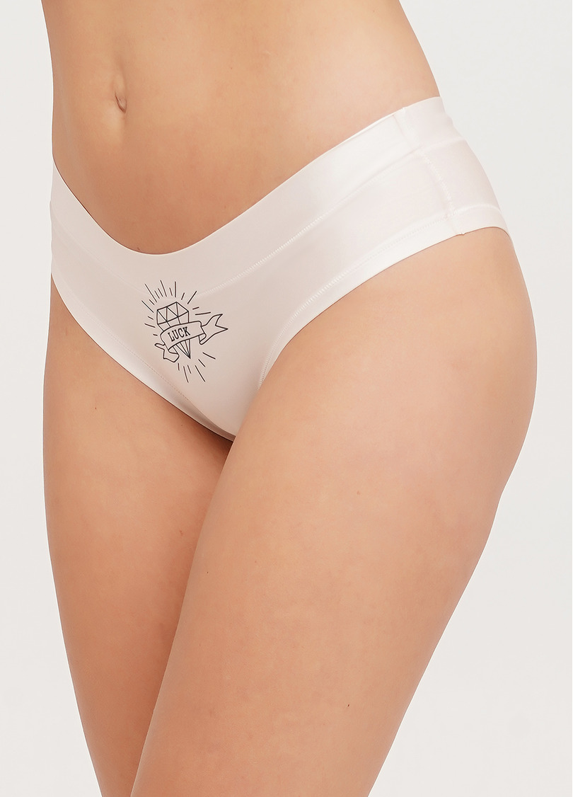 Трусики слипы с тату рисунком Nude tattoo 2301/20 diamond (бежевый)