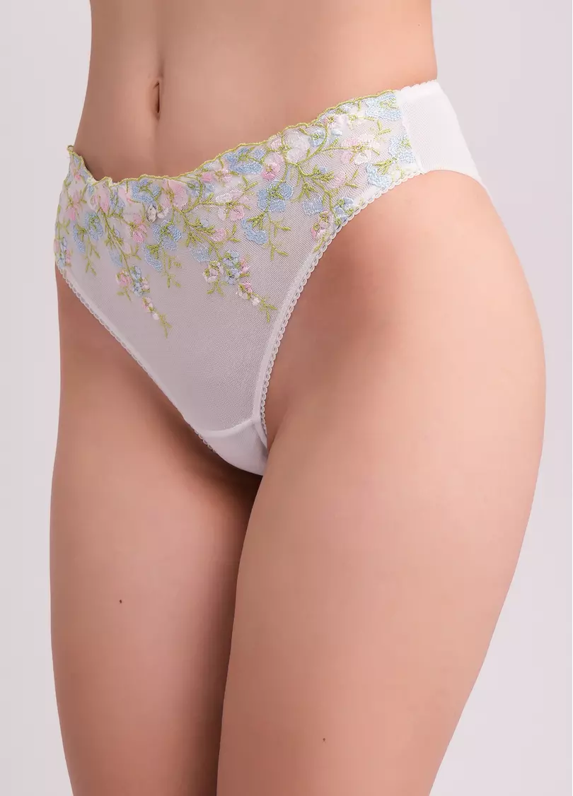 Трусы бразилиана Olympia 2231/47 white/blue (белый)