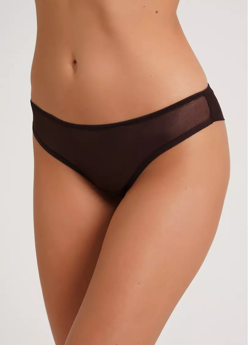 Полупрозрачные трусики бразилиана Orchid blom 2219/40 chocolate (коричневый)