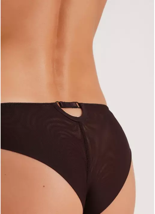 Полупрозрачные трусики бразилиана Orchid blom 2219/40 chocolate (коричневый)