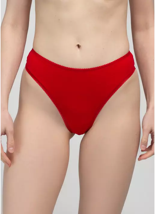 Трусики стрінги з бавовни PETAL 2120/60 true red (червоний)