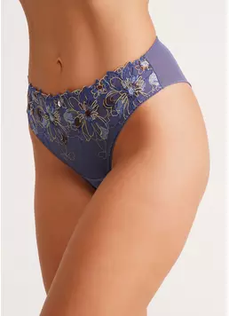 Трусы бразилиана из сетки в цветы Ravenna 2231/41 blue (голубой)