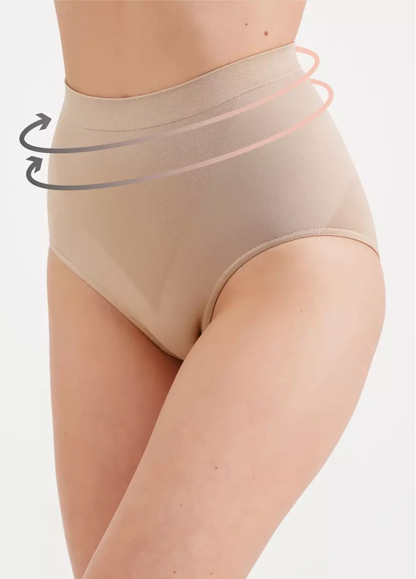 Бесшовные трусы слипы моделирующие SLIP MODELLING beige (бежевый)