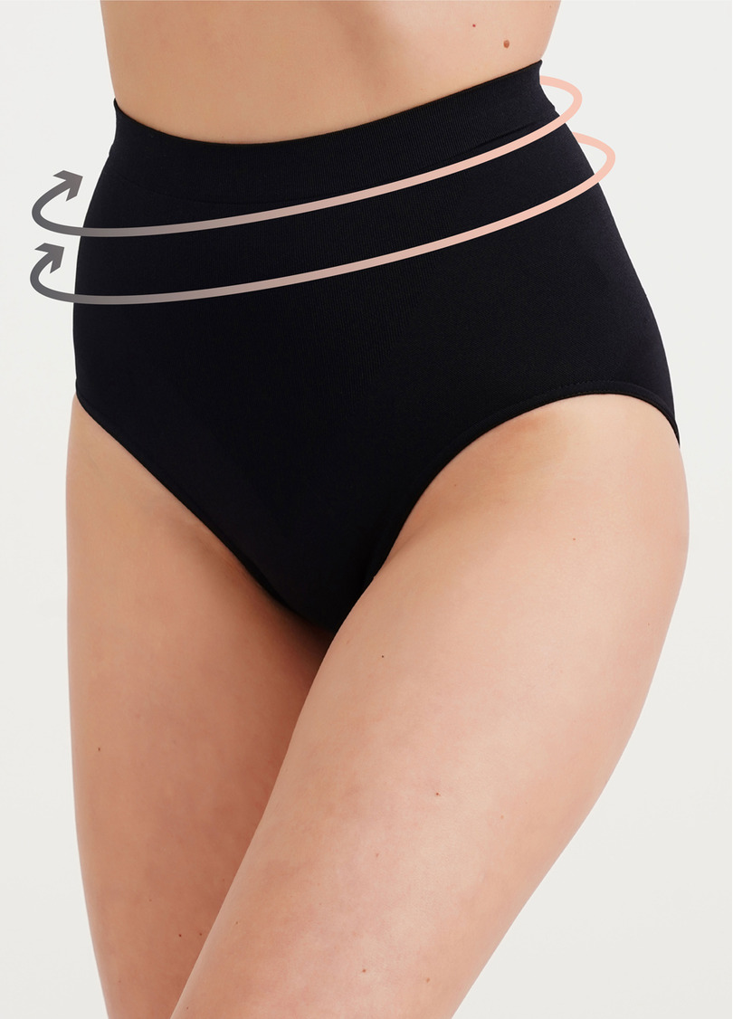 Бесшовные трусы слипы моделирующие SLIP MODELLING black (черный)