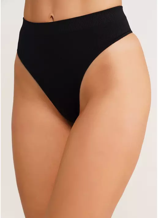 Фактурні безшовні стрінги STRING BRIEFS BRAID black (чорний)