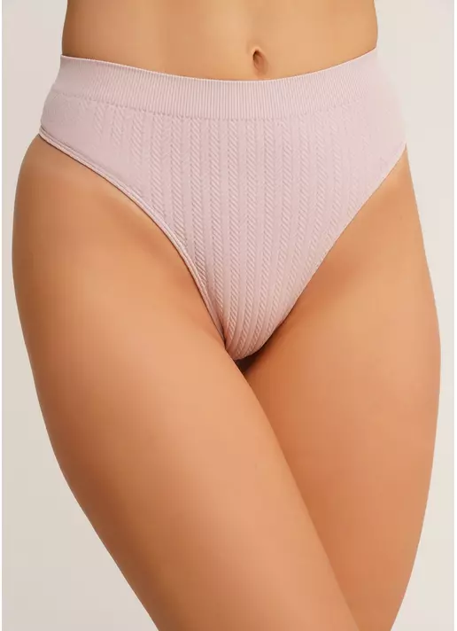 Фактурні безшовні стрінги STRING BRIEFS BRAID burnished lilac (рожевий)