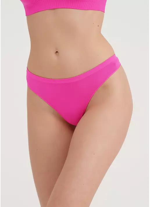 Бесшовные стринги STRING BRIEFS COLOR pink neon (неоновый рожевый)