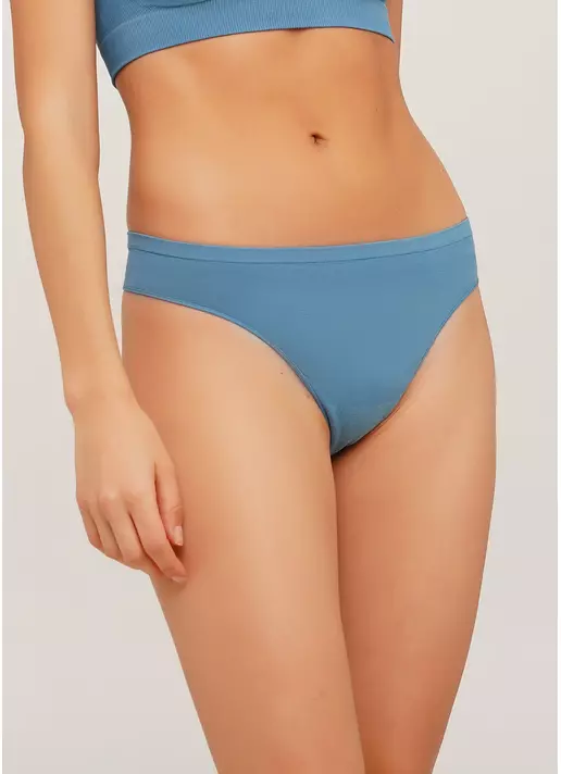 Бесшовные стринги STRING BRIEFS COLOR spring lake (голубой)