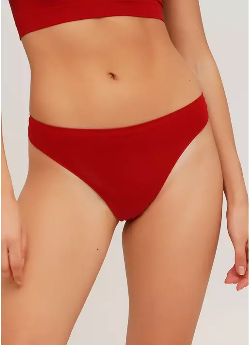 Безшовні стрінги STRING BRIEFS COLOR winery (червоний)