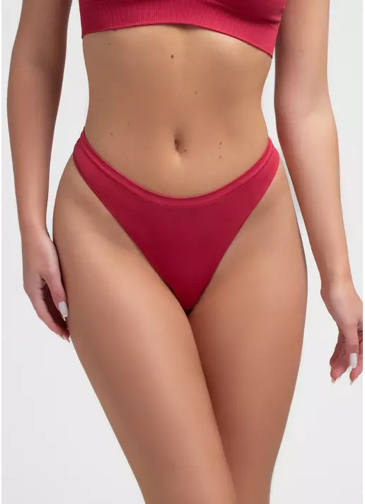 Безшовні стрінги STRING BRIEFS COLOR winterberry (червоний)