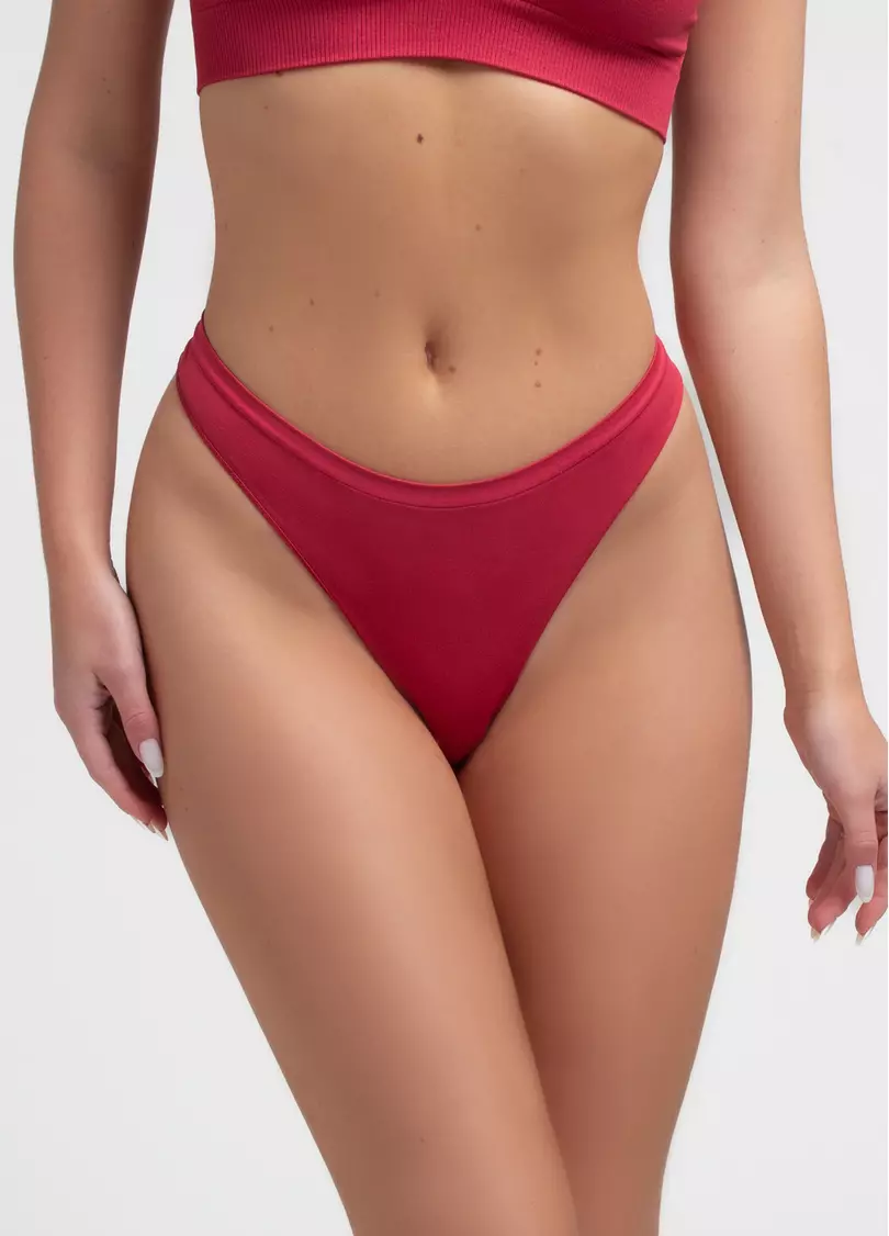 Безшовні стрінги STRING BRIEFS COLOR winterberry (червоний)