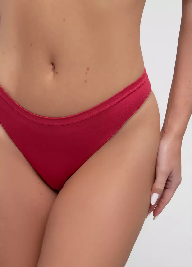 Безшовні стрінги STRING BRIEFS COLOR winterberry (червоний)