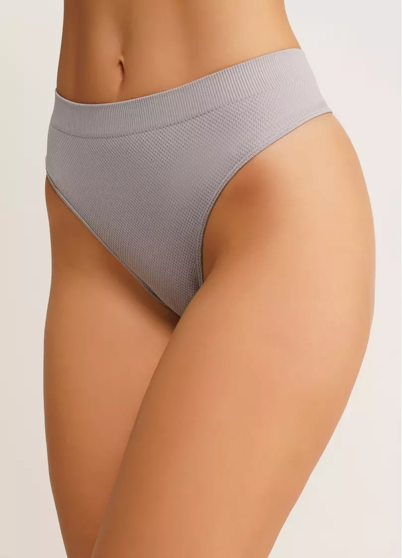 Безшовні стрінги з фактурним візерунком STRING BRIEFS GRAIN griffin (сірий)