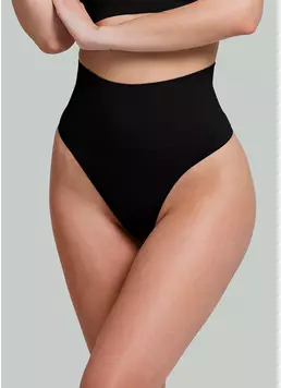 Бесшовные трусики стринги с легкой коррекцией STRING SHAPEWEAR black (черный)