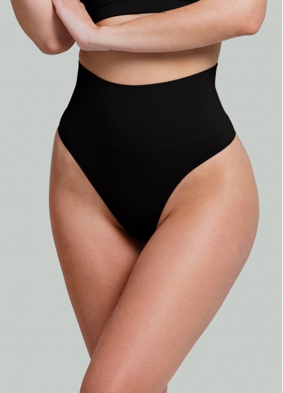 Безшовні труси стрінги з легкою корекцією STRING SHAPEWEAR black (чорний)