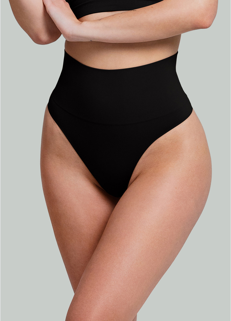 Бесшовные трусики стринги с легкой коррекцией STRING SHAPEWEAR black (черный)