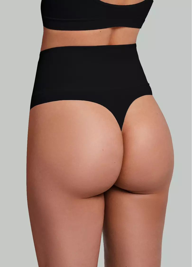 Безшовні труси стрінги з легкою корекцією STRING SHAPEWEAR black (чорний)