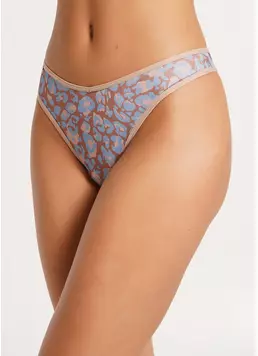Труси стрінги з анімалістичним принтом Safari 2106/40 blue (блакитний)