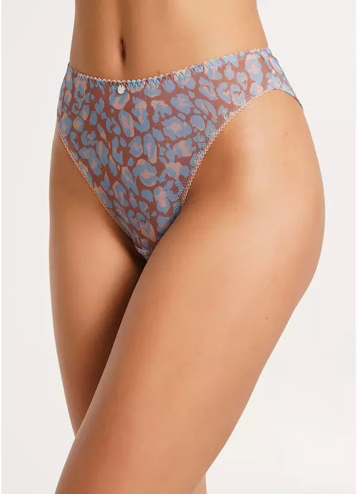 Трусы бразилиана с анималистическим принтом Safari 2230/40 blue (голубой)