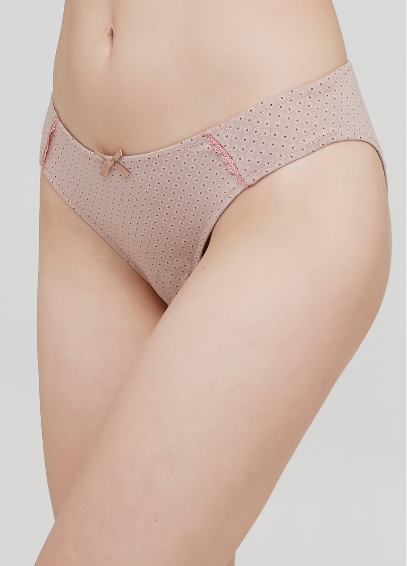 Бавовняні трусики бразиліана з візерунком Shadow 2206/60 peach (рожевий)