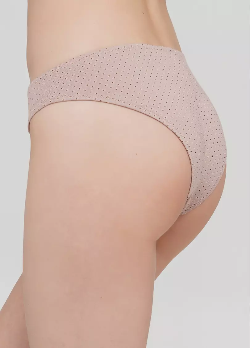 Хлопковые трусики бразилиана с узором Shadow 2206/60 peach (розовый)