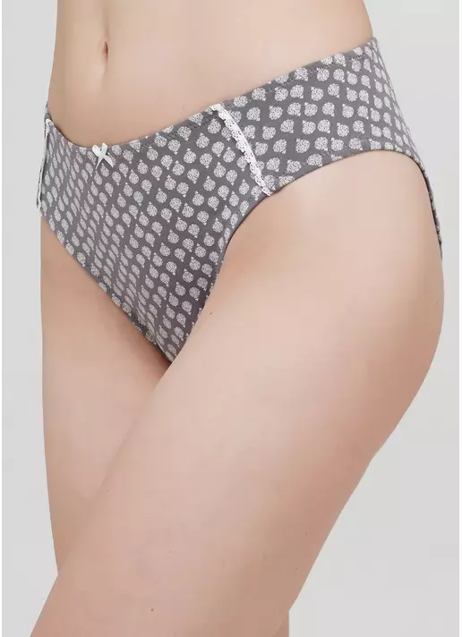 Класичні трусики з бавовни з візерунком Shadow 2501/60 dark grey (сірий)