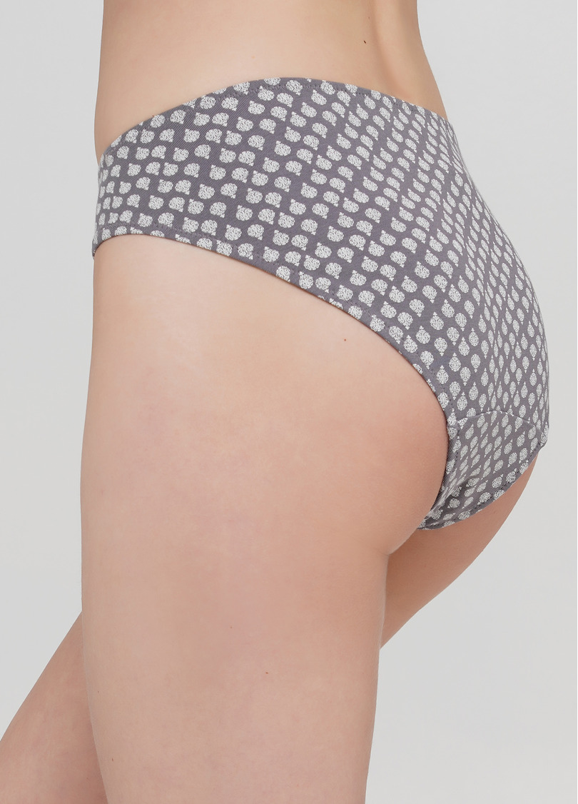 Классические трусики из хлопка с узором Shadow 2501/60 dark grey (серый)