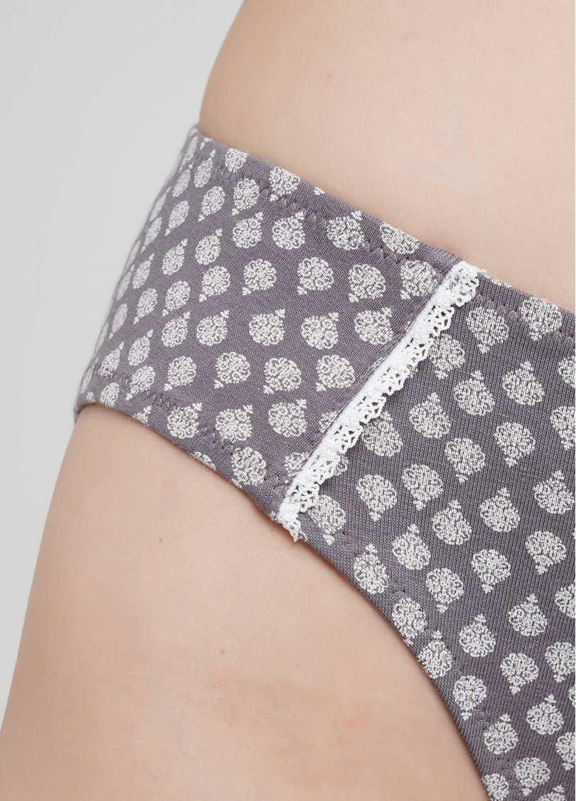 Классические трусики из хлопка с узором Shadow 2501/60 dark grey (серый)