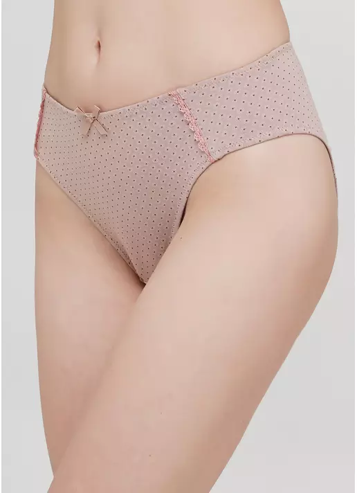 Классические трусики из хлопка с узором Shadow 2501/60 peach (розовый)