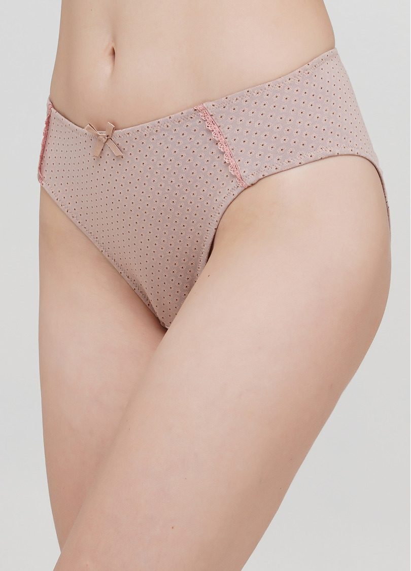 Классические трусики из хлопка с узором Shadow 2501/60 peach (розовый)