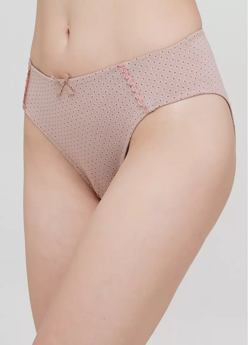 Классические трусики из хлопка с узором Shadow 2501/60 peach (розовый)