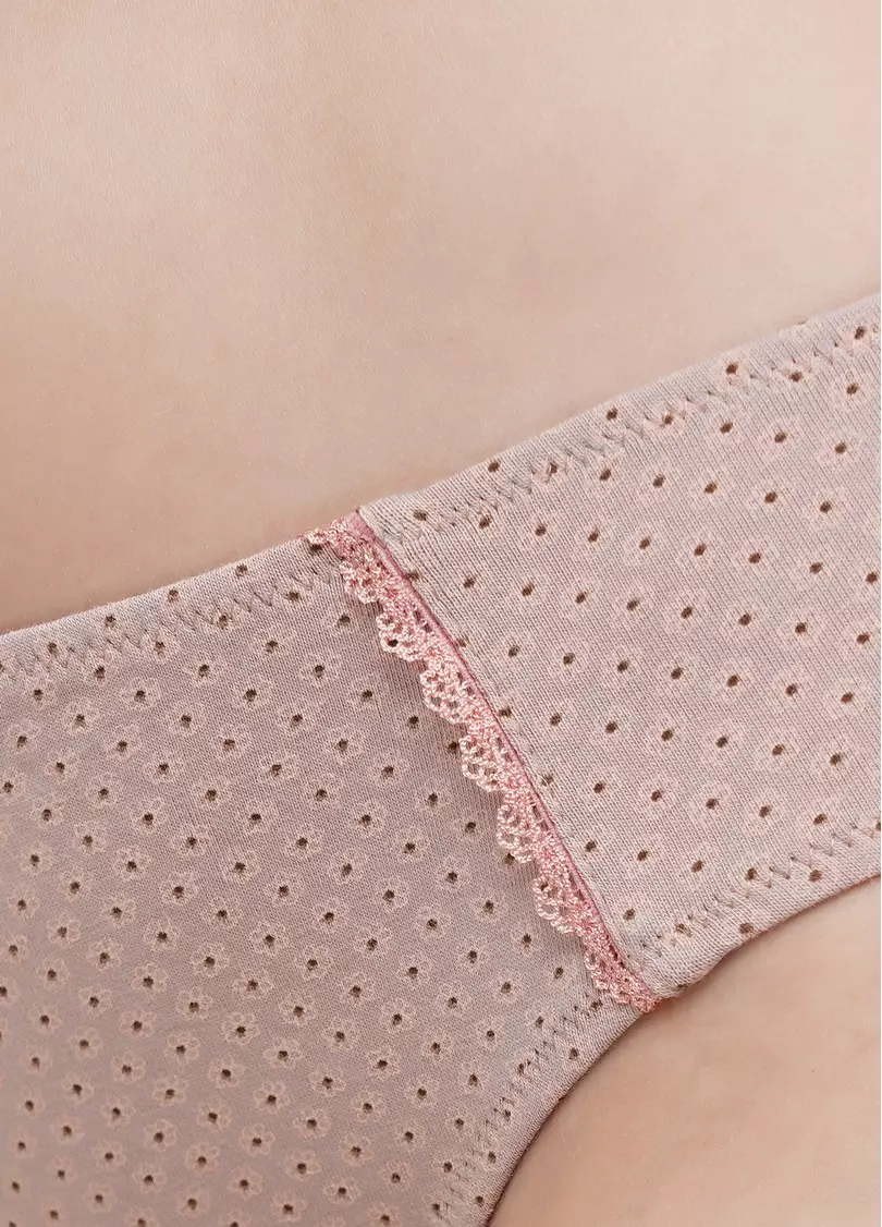 Классические трусики из хлопка с узором Shadow 2501/60 peach (розовый)