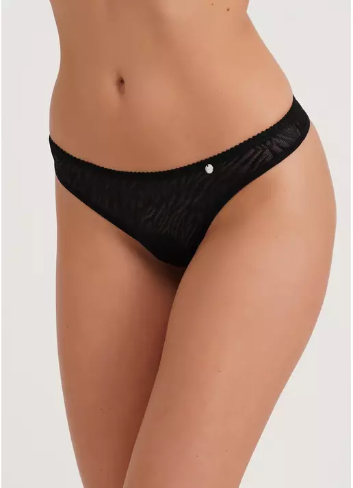 Трусики бразилиана с анималистическим узором Sherry 2206/04 black (черный)