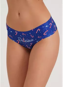 Трусики слипы из микрофибры с рождественскими конфетами Snow time 2301/20 delicious (синий)