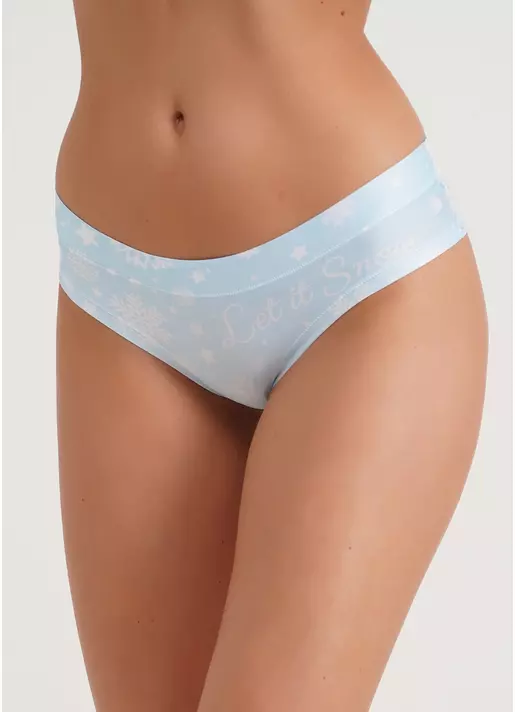 Трусики слепые со снежинками Snow time 2301/20 snow (голубой)