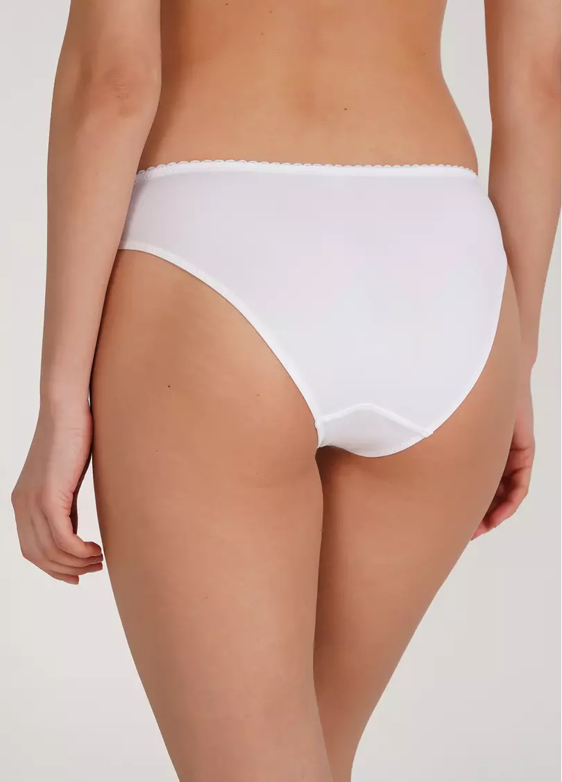 Бразиліана трусики з мікрофібри та сітки Soft micro 2211/22 white (білий)