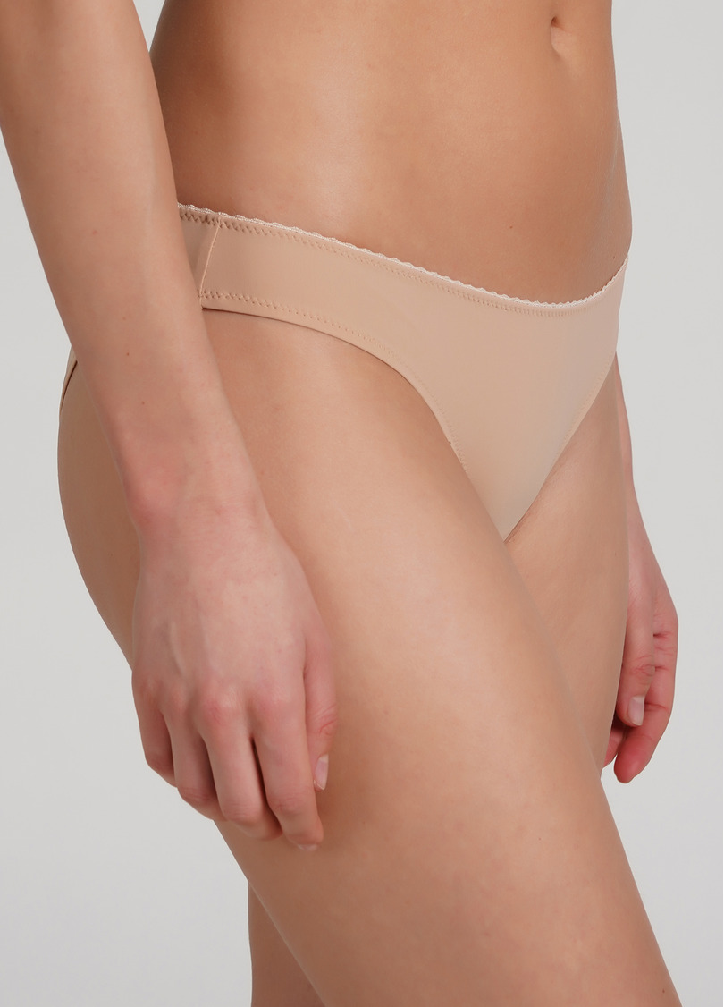Базовые трусики бразилиана из микрофибры Soft micro 2219/20 beige (бежевый)