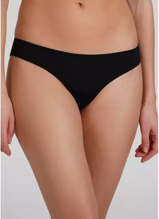 Базовые трусики бразилиана из микрофибры Soft micro 2219/20 black (черный)