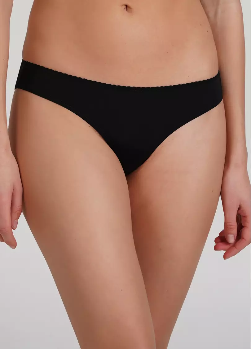 Базовые трусики бразилиана из микрофибры Soft micro 2219/20 black (черный)