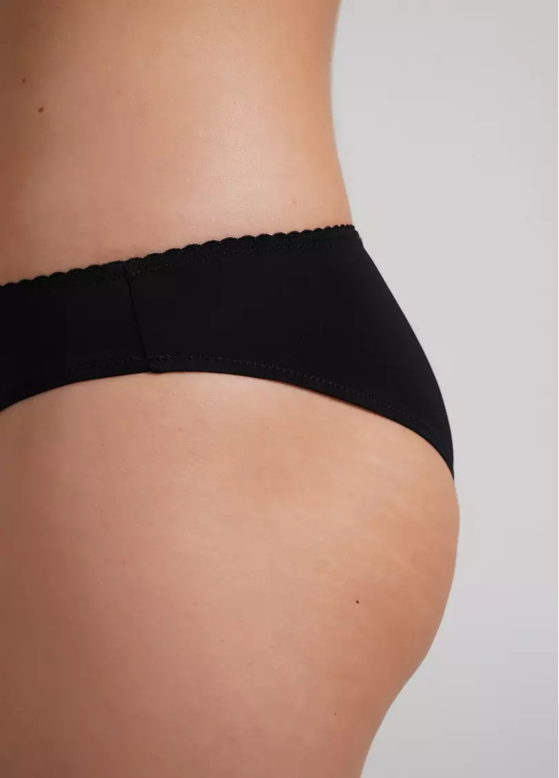 Базовые трусики бразилиана из микрофибры Soft micro 2219/20 black (черный)