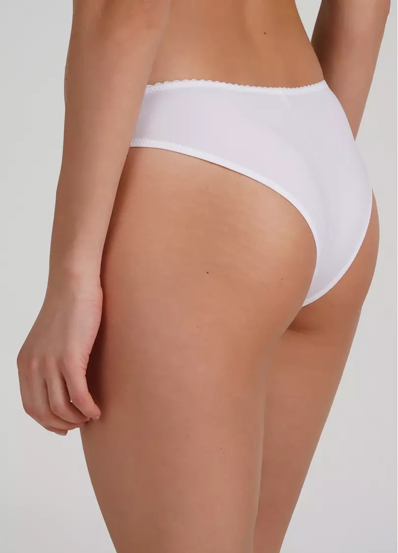 Базові трусики бразиліана з мікрофібри Soft micro 2219/20 white (білий)